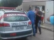 Viatura da PM levou Zé Emílio até helicóptero