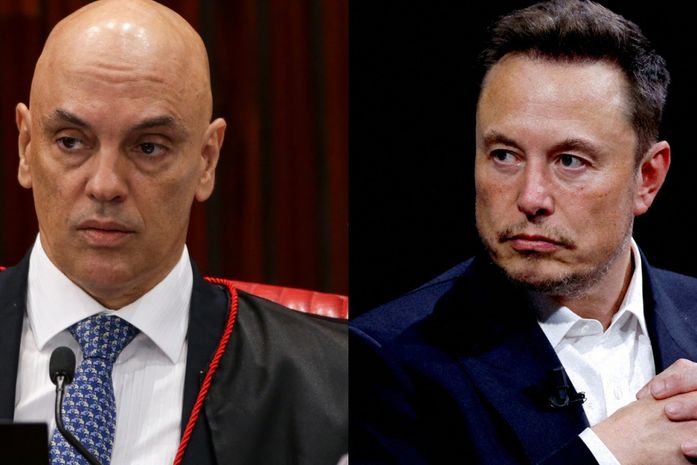 Alexandre de Moraes e Elon Musk