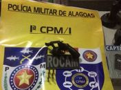 Revólver apreendido