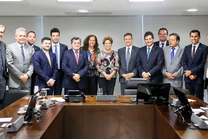 Quintella no seu primeiro encontro como líder do PR com Dilma