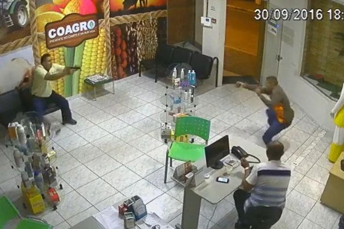 Imagem do suposto assaltante à sede da Coagro