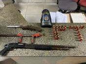 Armas estavam enterradas em terreno baldio