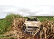 Carro carbonizado pode ser de vítima de sequestro