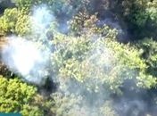 Moradores de bairros próximos à Gruta de Lourdes sofrem com fumaça após incêndio em vegetação