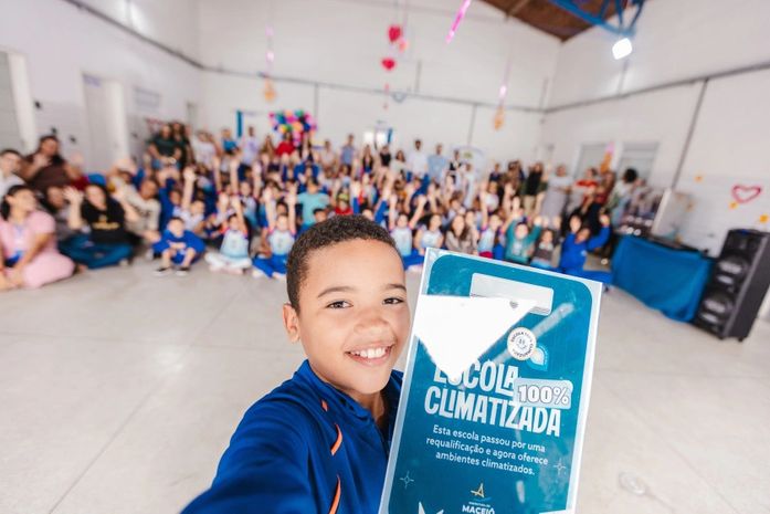 Escola Municipal Cleto Marques Luz recebe selo 100% climatizada