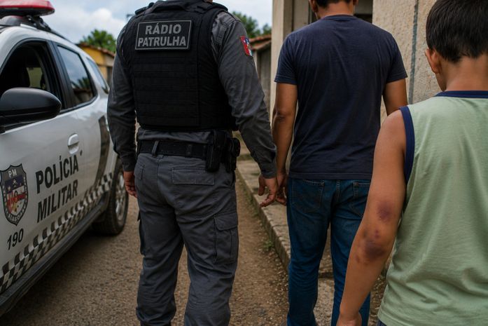 Pai é detido após denúncia de maus-tratos e cárcere privado contra o filho; criança estava com hematomas