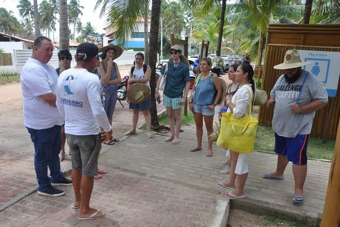 Henrique Vilela foi o anfitrião do grupo de jornalista