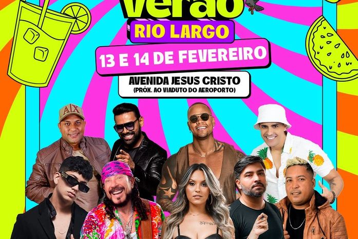 Programação da 1ª edição do Festival de Verão Rio Largo é anunciada com atrações nacionais