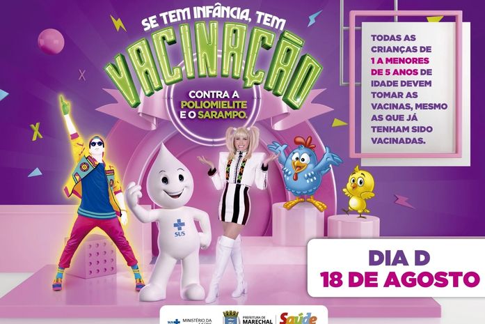 Prefeitura realiza Dia D contra Sarampo e Poliomielite neste sábado (18)