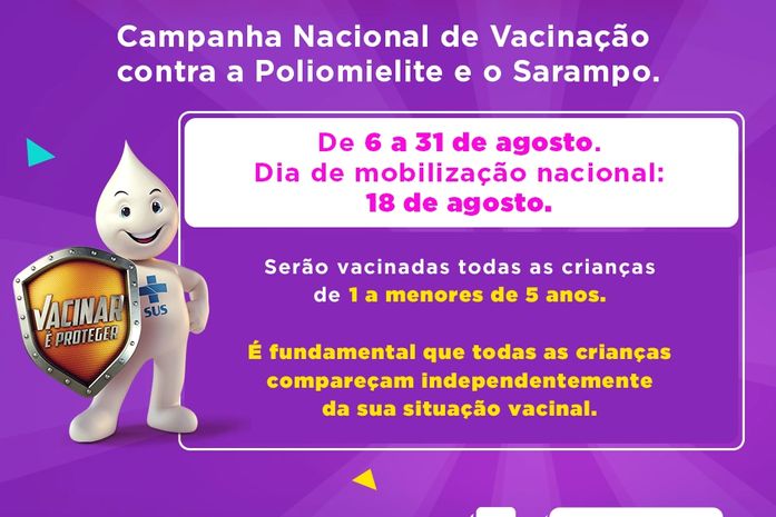 Polio e sarampo: vacina está disponível nos finais de semana