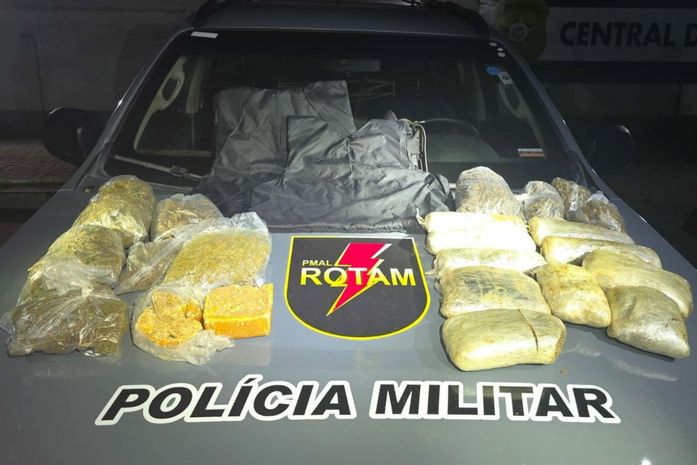 Ação da PM apreende mais de 5 kg de drogas, em Maceió