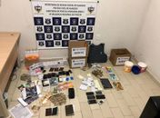 Material apreendido na operação