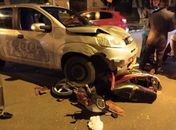 Irmãos ficam feridos após avançar sinal e colidir de frente com carros em Arapiraca