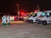 Equipes de médicos e do Samu aguardam a chegada dos pacientes do Amazonas.