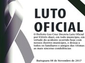 Prefeitura decreta luto oficial após acidente com van em União dos Palmares