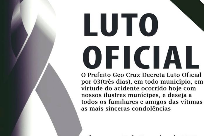 Prefeitura decreta luto oficial após acidente com van em União dos Palmares