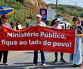 Moradores de Guaxuma protestam contra construção de estação de esgoto em área verde; entenda 