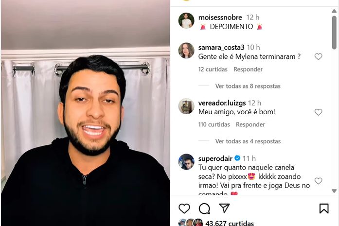 Influenciador Moisés Nobre se pronuncia após prisão por disparos de arma de fogo na Jatiúca