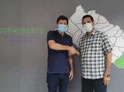 O presidente do Conagreste, Marlan Ferreira, e o vice-presidente do Conbasf/SE, Flávio Dias.