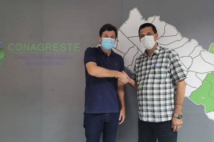 O presidente do Conagreste, Marlan Ferreira, e o vice-presidente do Conbasf/SE, Flávio Dias.