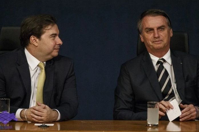 Rodrigo Maia e Jair Bolsonaro