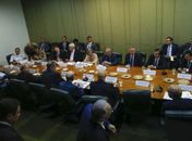 Presidente Michel Temer durante reunião com representantes dos Três Poderes no Palácio Itamaraty