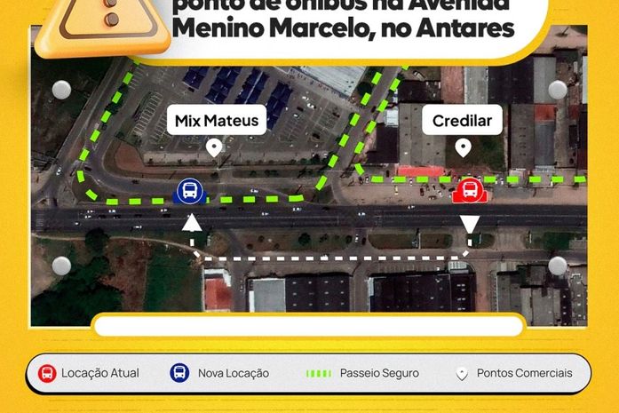 Ponto na Avenida Menino Marcelo, no bairro do Antares, em Maceió, será alterado; confira