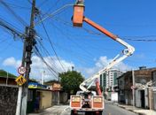 Iluminação na Cruz das Almas é 100% substituída por luminárias com tecnologia em LED