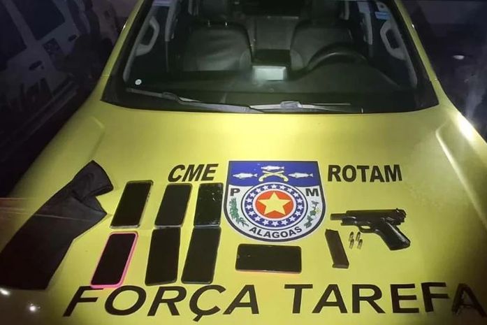 Trio suspeito de uma série de roubos à mão armada é preso pela Polícia Militar em Rio Largo