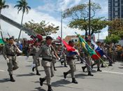 Desfile cívico de 7 de setembro no Jaraguá.