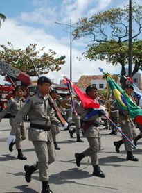 Desfile cívico de 7 de setembro no Jaraguá.