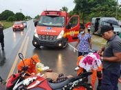 Três pessoas ficam feridas após colisão entre duas motocicletas na AL-101, em Maragogi