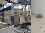 Em ato de vandalismo, grupo quebra vidros de universidade particular com paralelepípedos 
