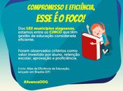 Olho D´água Grande está entre os cinco municípios alagoanos que lideram em qualidade no ensino fundamental