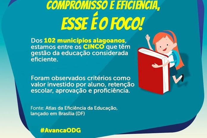 Olho D´água Grande está entre os cinco municípios alagoanos que lideram em qualidade no ensino fundamental