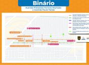Mapa informativo das mudanças
