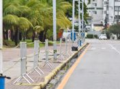 Bloqueio na orla de Maceió