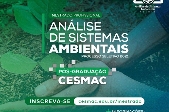 Mestrado em Análise de Sistemas Ambientais do Cesmac segue com inscrições abertas até 04 de março