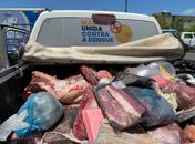 Em fiscalização na parte alta, Vigilância Sanitária apreende 1.100 kg de alimentos impróprios 