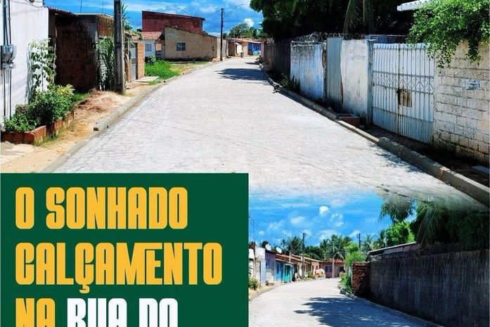 Transformação em Ação: Prefeitura da Barra de Santo Antônio concretiza calçamento na Rua do Chafariz em Santa Luzia