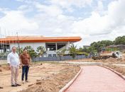 Prefeito Luciano Barbosa acompanha avanço das obras de revitalização e ampliação do Parque Ceci Cunha
