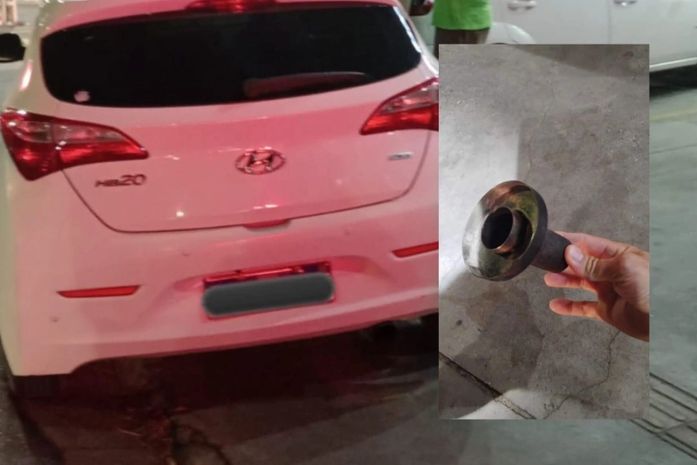 Carro é flagrado com descarga adulterada em Maceió; equipamento gera ruído excessivo e risco de gases tóxicos