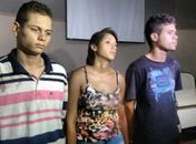 Erycles, Darlene e Diego foram presos e apresentados 