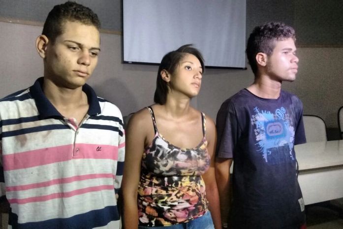 Erycles, Darlene e Diego foram presos e apresentados