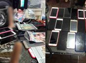 Parte do material encontrado na festa clandestina