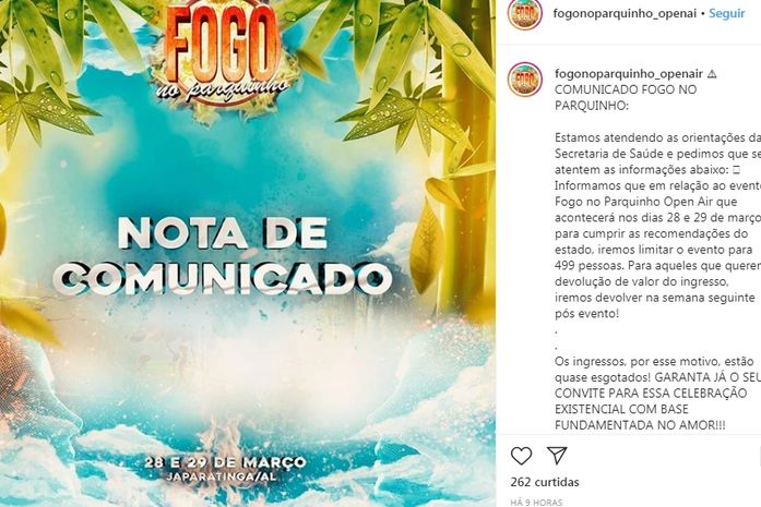 Festa para "499" pessoas em Alagoas tenta driblar autoridades e ignora pandemia do coronavírus