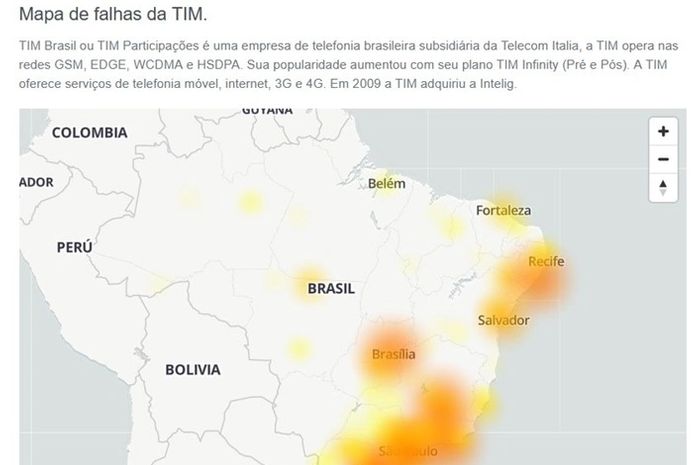 Clientes da TIM ficam sem sinal nesta quinta (17)