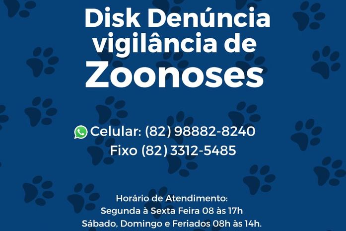 Unidade de Vigilância de Zoonoses passa a receber denúncias pelo WhasApp a partir desta quarta (1°)