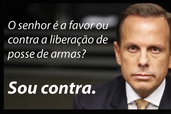 Doria: cercado de seguranças, é contra a posse de armas para o cidadão