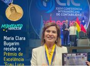 Contadora alagoana Maria Clara Bugarim recebe prêmio internacional de excelência “Fray Luca Bartolomeo Paccioli”
